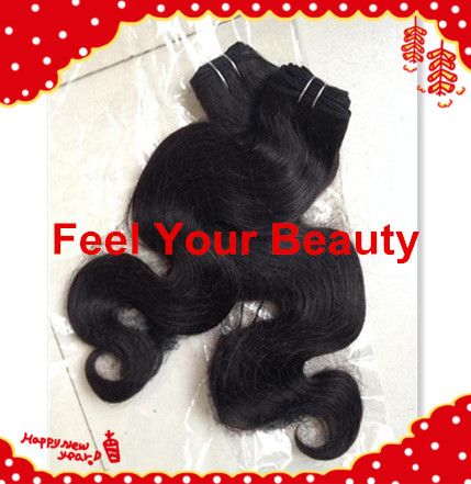 100% human hair weaves Grade 4A Body wave Natural color