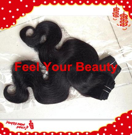 100% human hair weaves Grade 4A Body wave Natural color