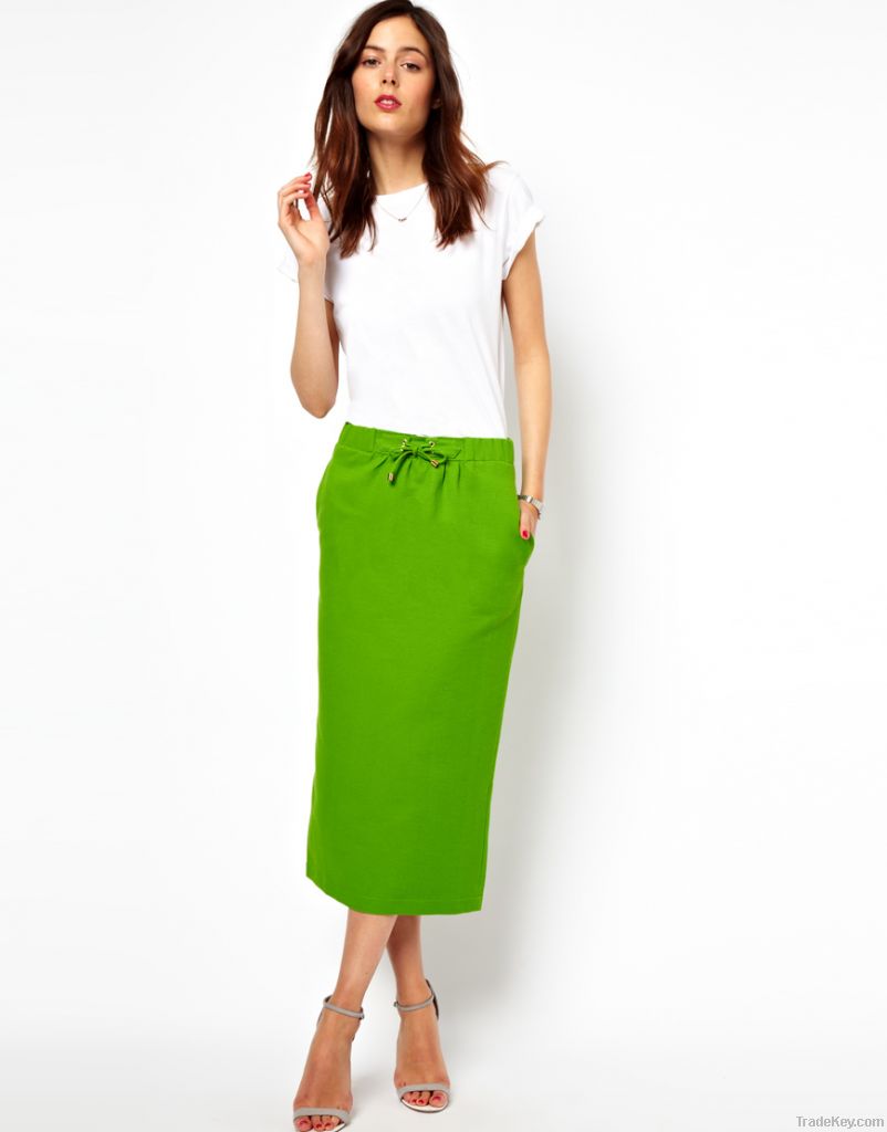 Pencil skirt with belt