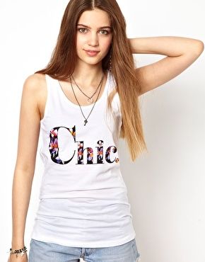 Print women fashion sleeveless top