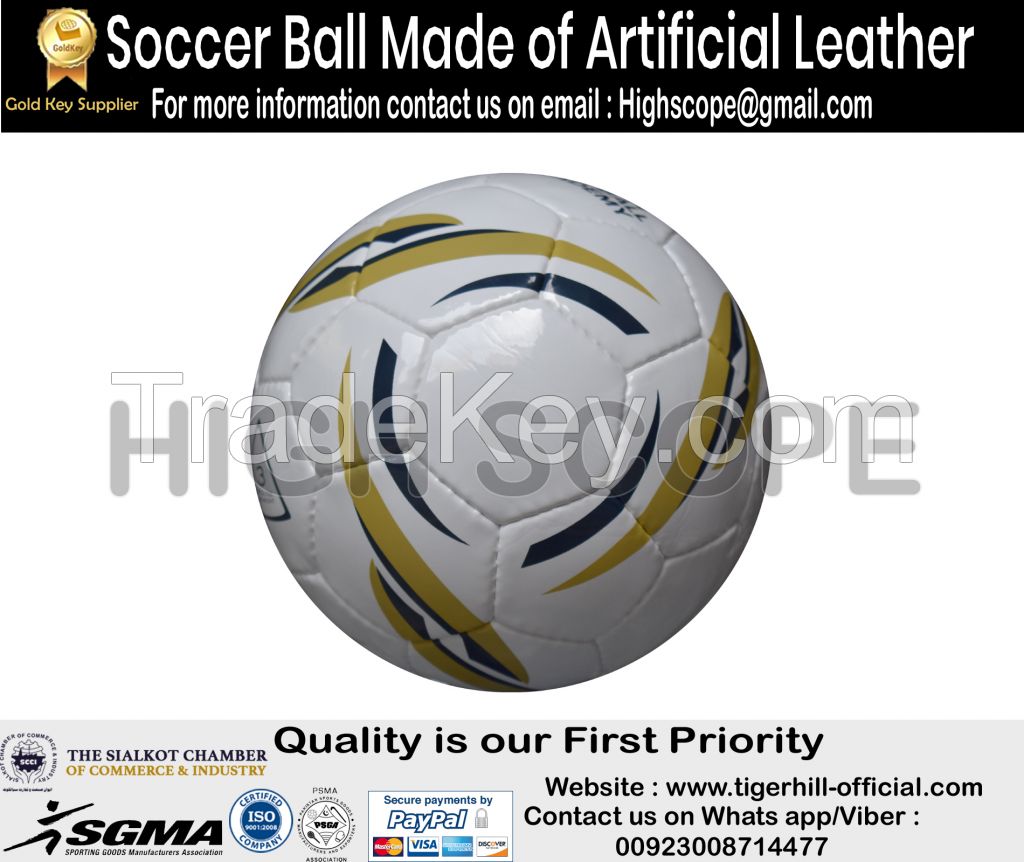 Soccer Ball made of Artificial Leather All sizes are available