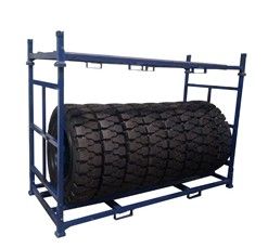 Foldable & stackable racks for TBR tires