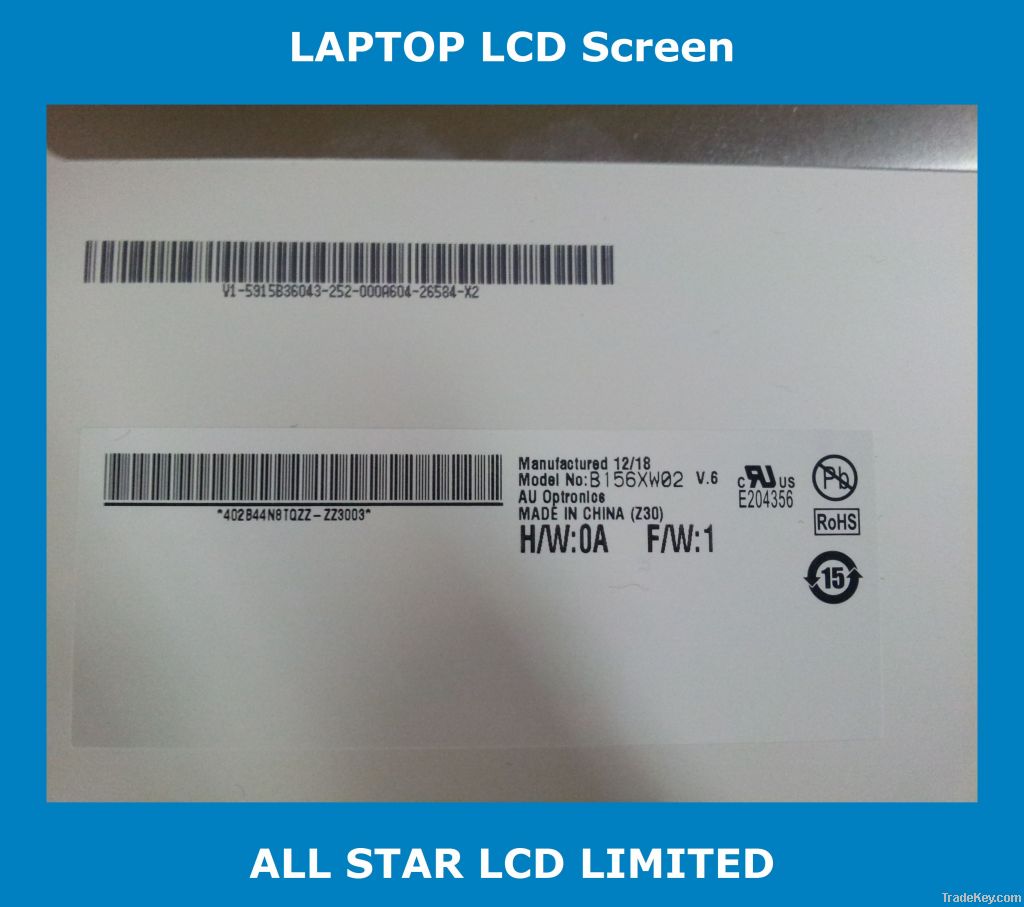 new arrival laptop LCD screen B156XW02