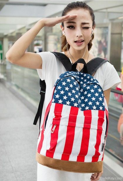 Unisex School Backpack bags  Flag bags