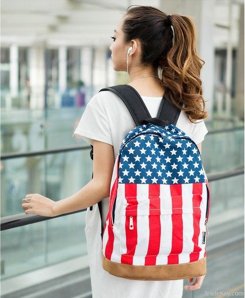 Unisex School Backpack bags  Flag bags