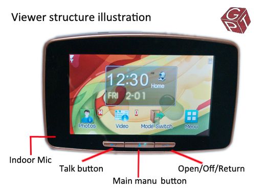 5 inch touch screen smart door viewer