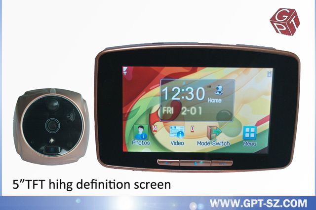 5 inch touch screen smart peephole viewer