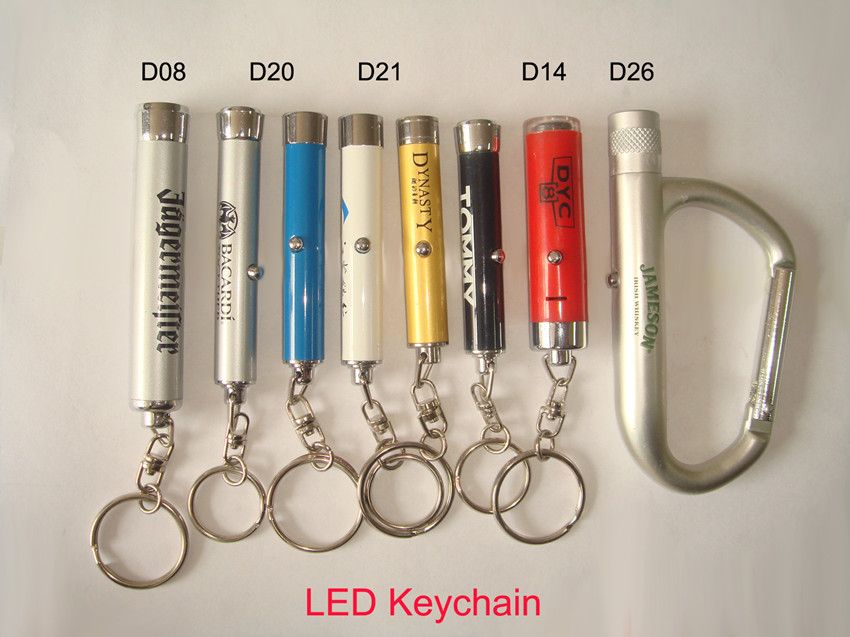 Led logo torch keychain