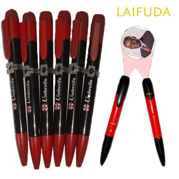 plastic projector pen, Logo pen, cheapest led light pen