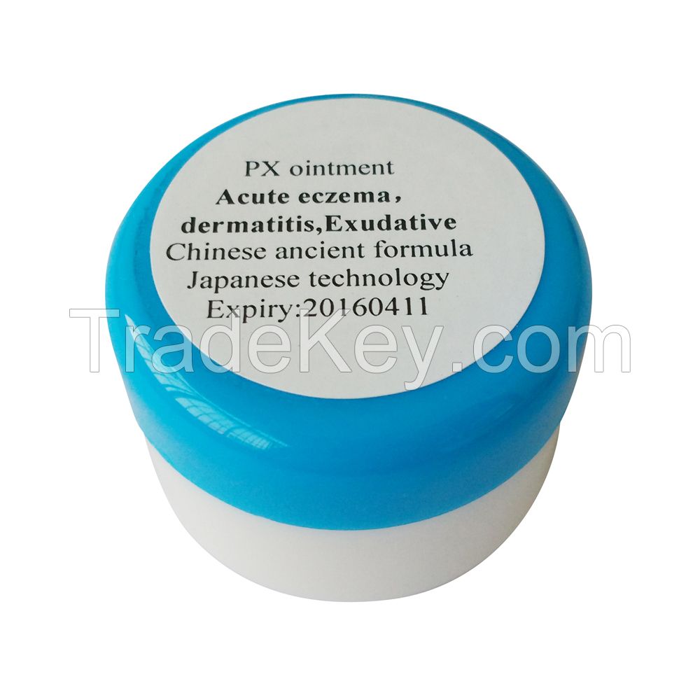 Acute or subacute Exudative eczema dermatitis treatment: PX ointment, 100% Chinese tradtional medicine, 100% CTM