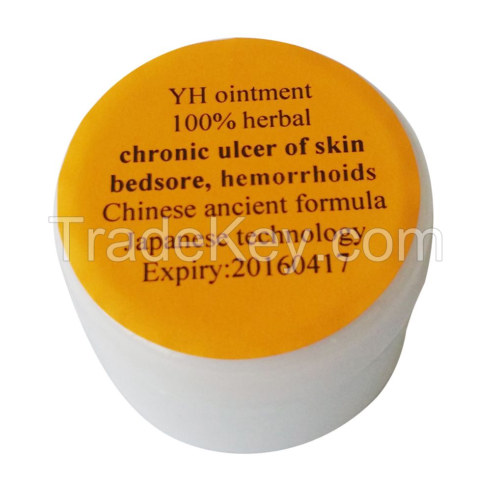 Vasculitic leg ulcers, Venous ulcers treatment: YH ointment,100% Chinese traditional herbal, 100% CTM  