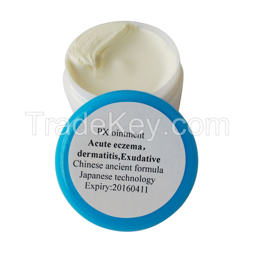 Acute or subacute Exudative eczema dermatitis treatment: PX ointment, 100% Chinese tradtional medicine, 100% CTM