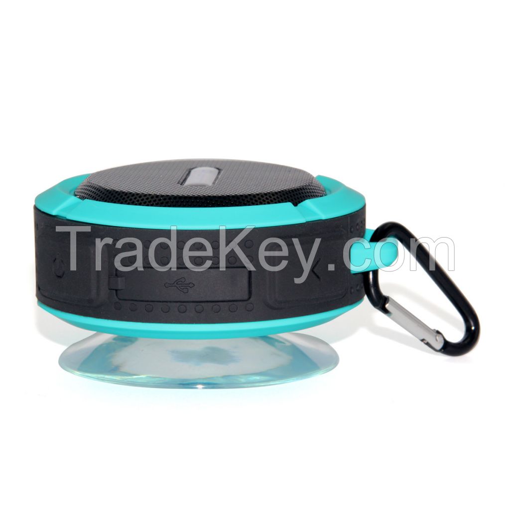 Bluetooth Speaker sucker waterproof outdoor climbing Bluetooth stereo speaker with hook