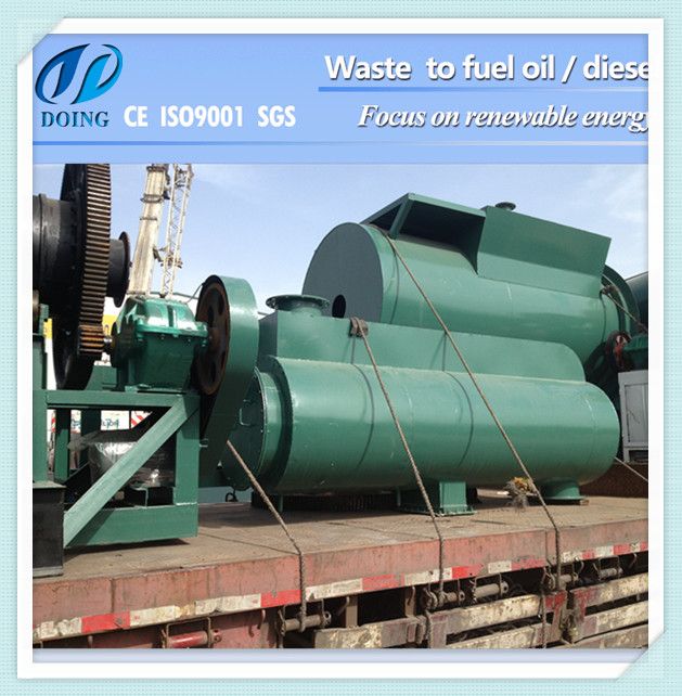 Quick installation Waste tire/ plastic pyrolysis equipment to getting tire oil
