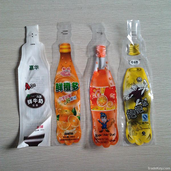 Qingdao Tainuo colorfur and bottle shape beverage packaging bag