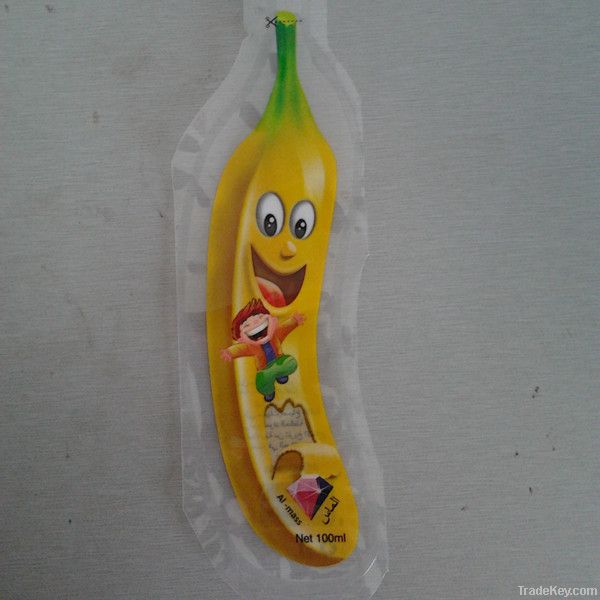 Qingdao Tainuo colorfur and banana shape beverage packaging bag