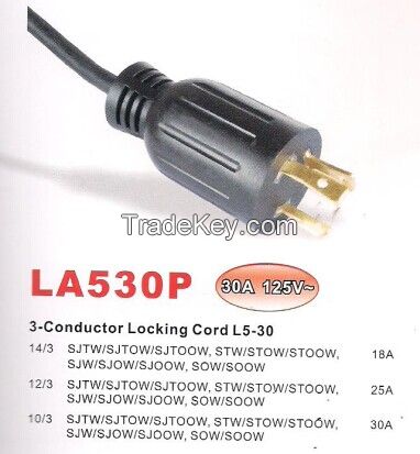 NEMA L6-20P/L6-30P/L6-15P Locking  Power Supply Cord