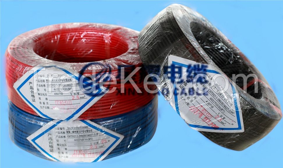 electric wire with rated voltage up to and including 450/750V