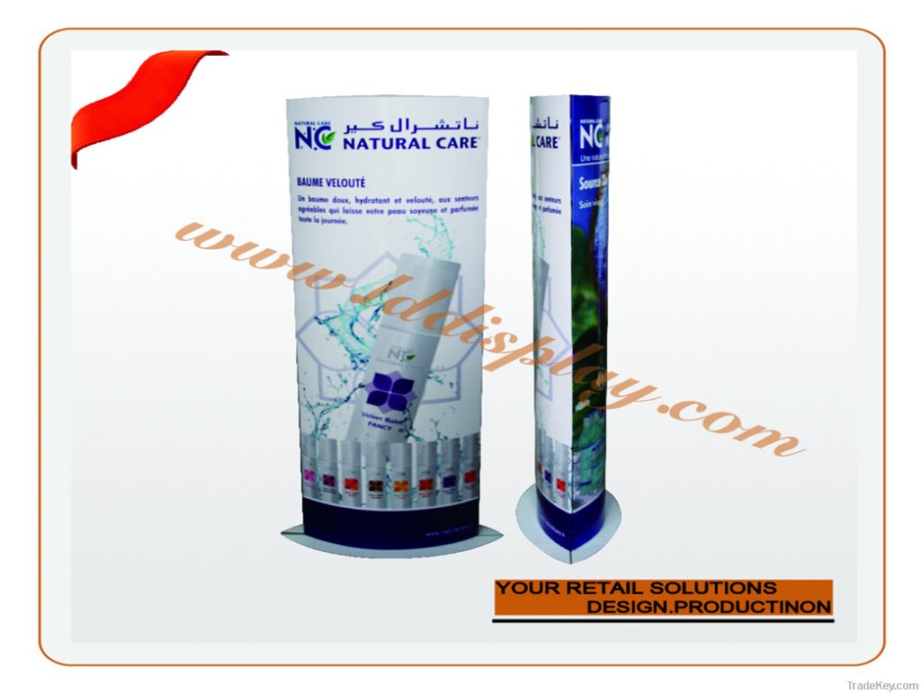 promotional good quality corrugated cardboard portable display standee