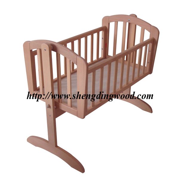 wooden baby swing cradle