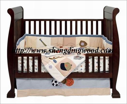 nursery sleigh wooden baby cot