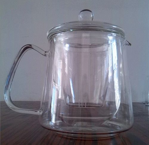 Double wall glass teapots