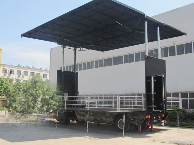 Double Sides Fully Hydraulic Mobile Stage Semi Trailer