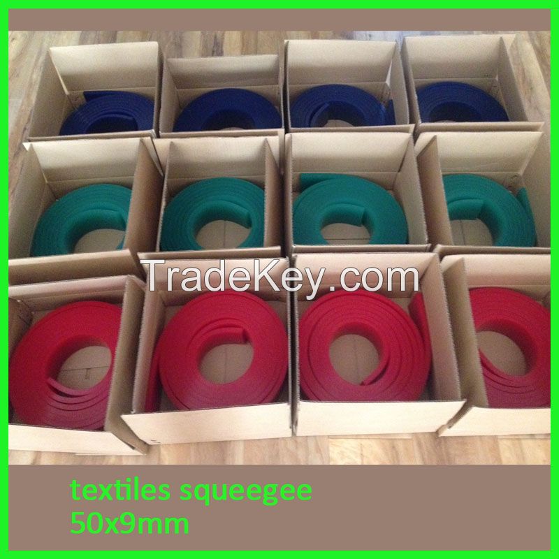 Silk screen printing squeegee rubber for textiles 50x9mm 70duro