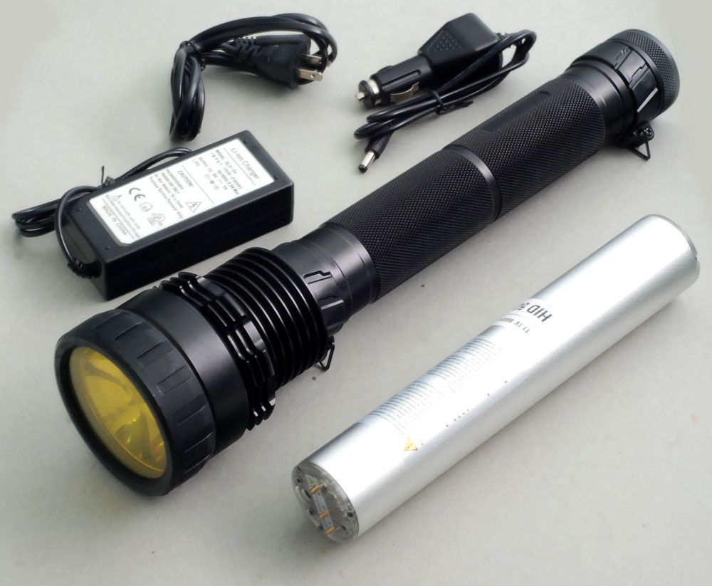 85W HID flashlight 8200LM HID torch 6600mah Outside Powerfull hid Hunting searching light HID outdoor activities handheld light 
