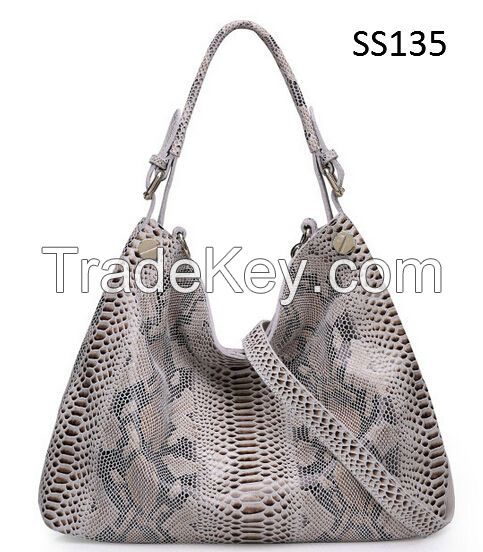 Lady's Snakeskin Tote Hobo Handbag Shoulder Bag