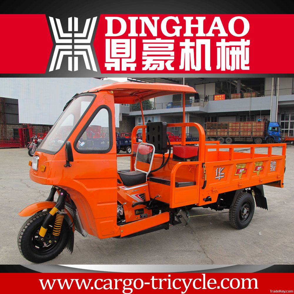 cabin cargo tricycle/simple cabin tricycle with pessenger seats