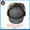 Checked cotton winter hat earflap caps