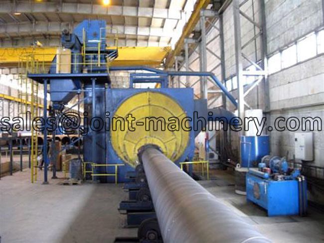 Steel pipe shot blasting machines