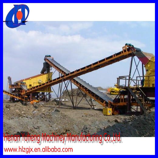 Belt conveyor in mining industry