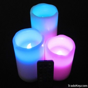 led multi colored flameless candles
