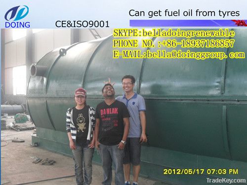 High profit waste tyre pyrolysis machine turn waste tyre plastic to fu