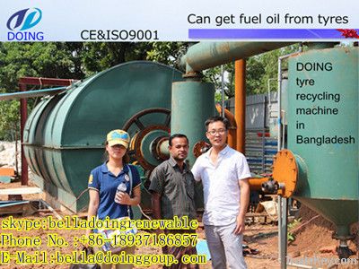 waste to oil machine turn waste tyre plastic to fuel oil