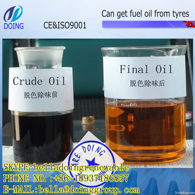 tyre oil refinery machine turn waste tyre plastic to fuel oil