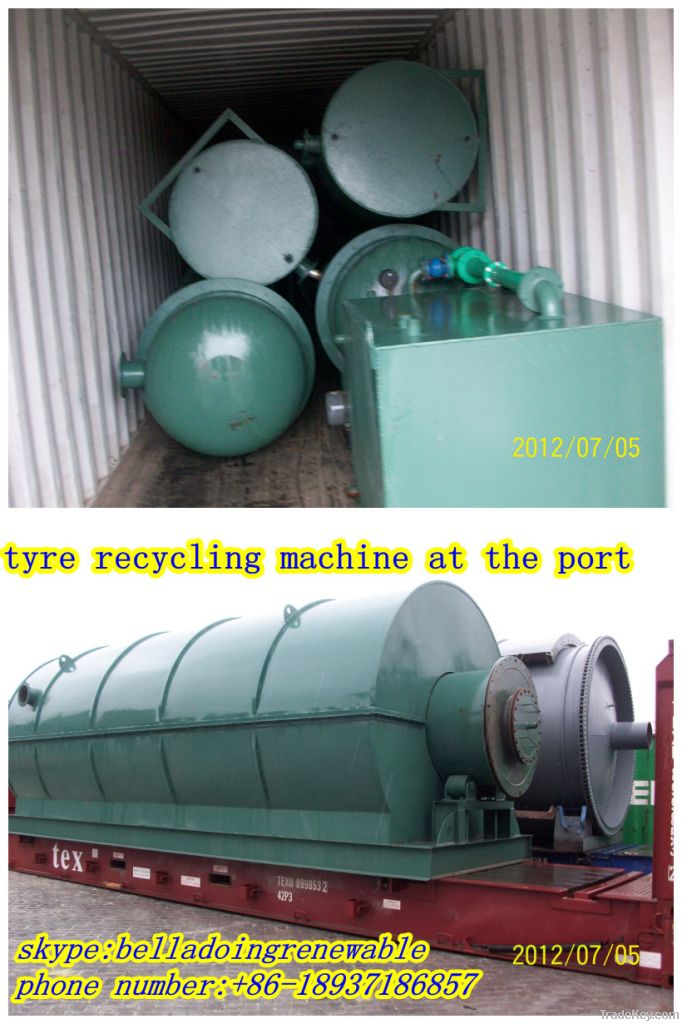 waste tire to oil machine turn waste tyre plastic to fuel oil