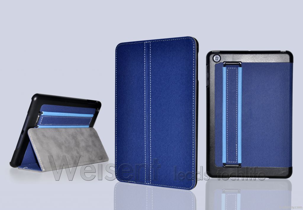 Excellent Leather Case For Ipad Mini With Arm Band Luxury Flip Case Fo