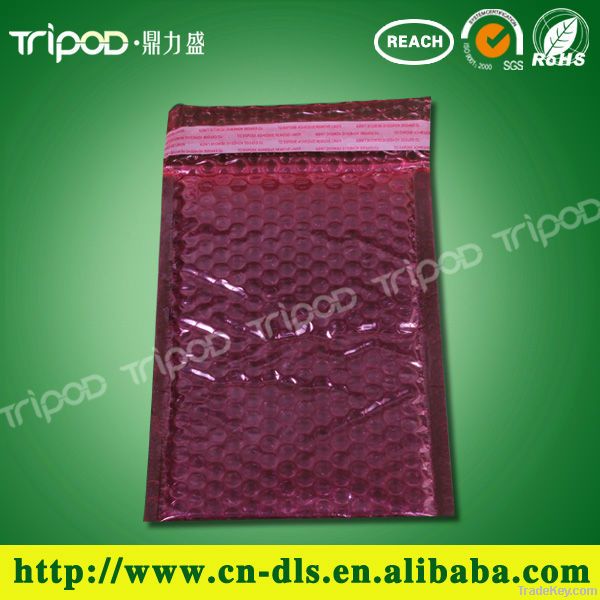 Anti-static aluminium foil bag compound red bubble bag to protect prod