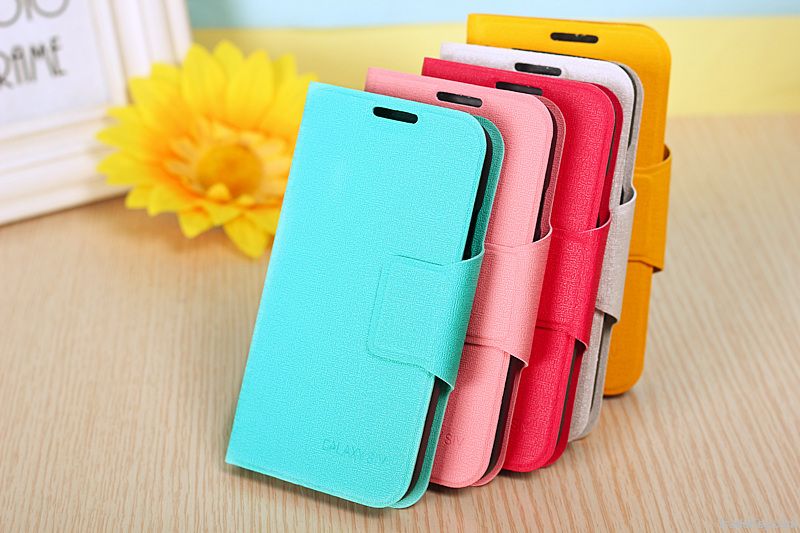Competitve price! Cell phone leather case for samsung and iphone