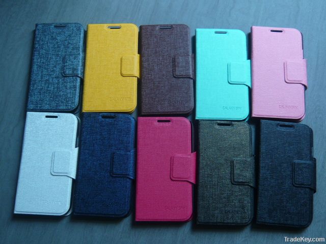 Competitve price! Cell phone leather case for samsung and iphone