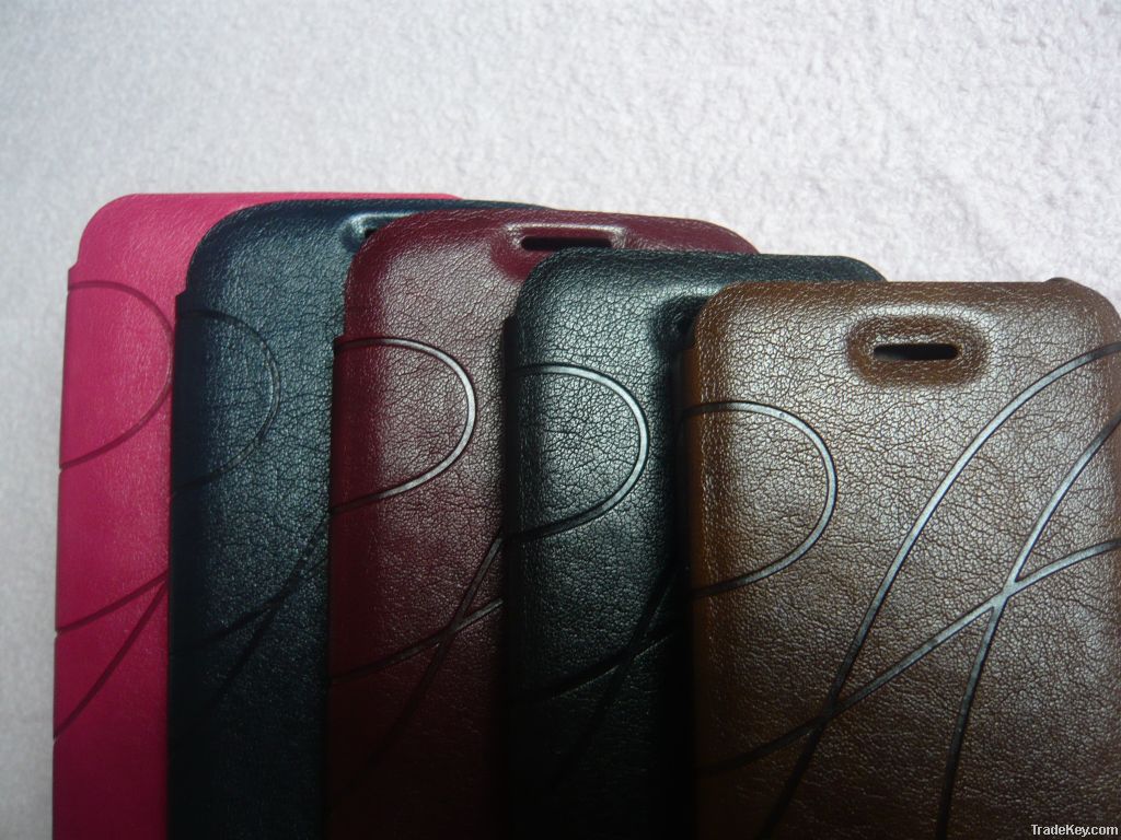 Competitive price! soft leather case for samsung series and iphone4, 5