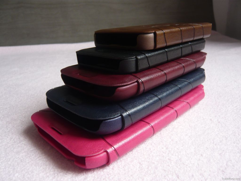 Competitive price! soft leather case for samsung series and iphone4, 5