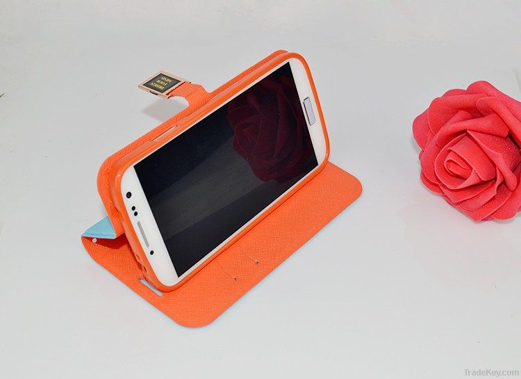 Competitive price! leather case for samsung series and iphone4, 5