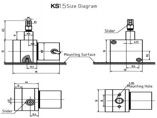 hot sale 500mm digital linear position sensor