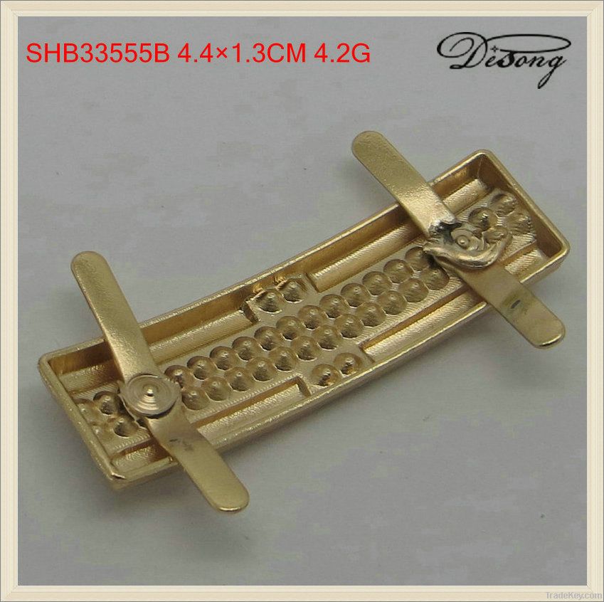 gold rhinestone metal shoe buckle