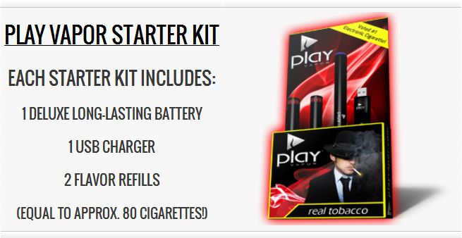 Play Vapor Electronic Cigarette Light Tobacco Starter Kit