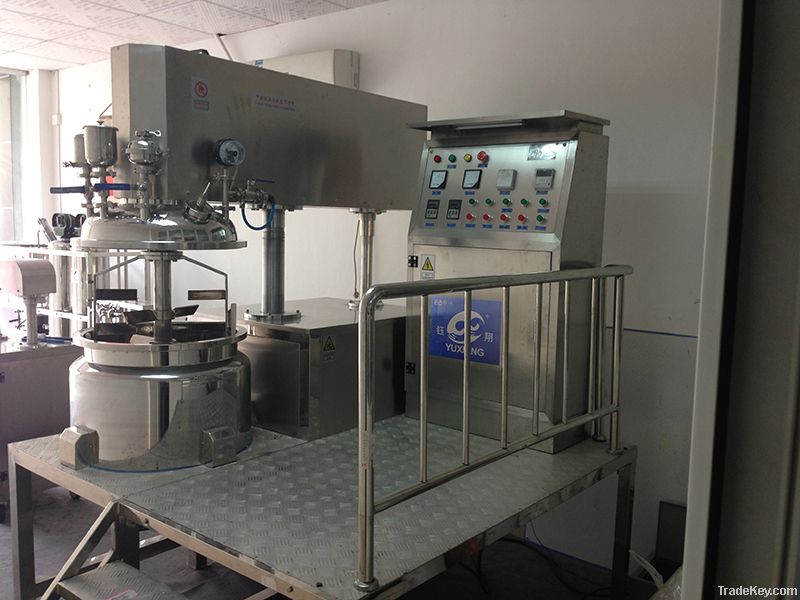 Cosmetic vacuum emulsifying machine